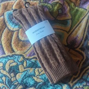 Nordstrom Ribbed Brown Cozy Socks